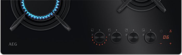 фото Газова варильна поверхня AEG HKB64453NB