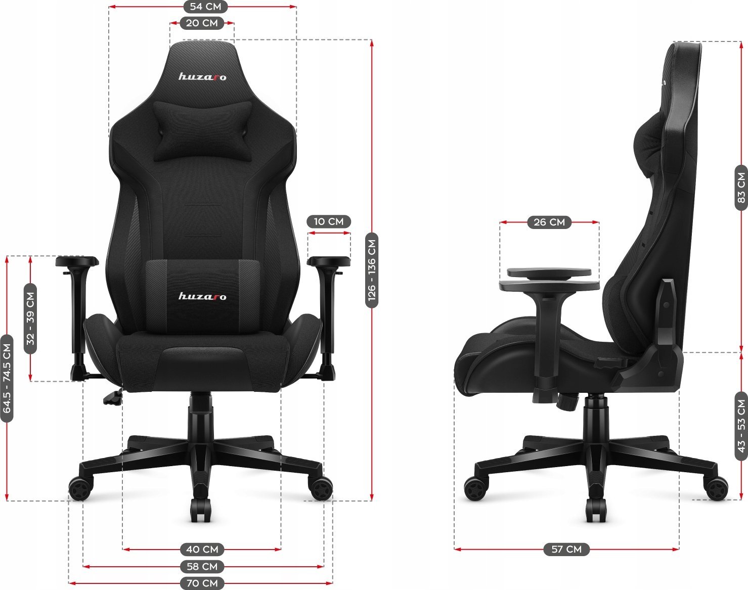 фото Компьютерное кресло для геймера Huzaro Force 7.6 Black
