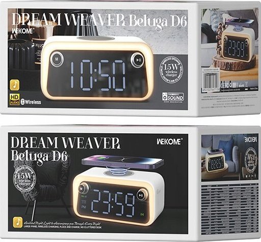 фото Портативна колонка Wekome Beluga D6 White