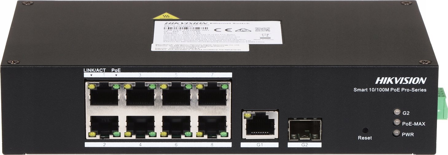 фото Комутатор керований 2 рівня Hikvision DS-3T1310P-SI/HS