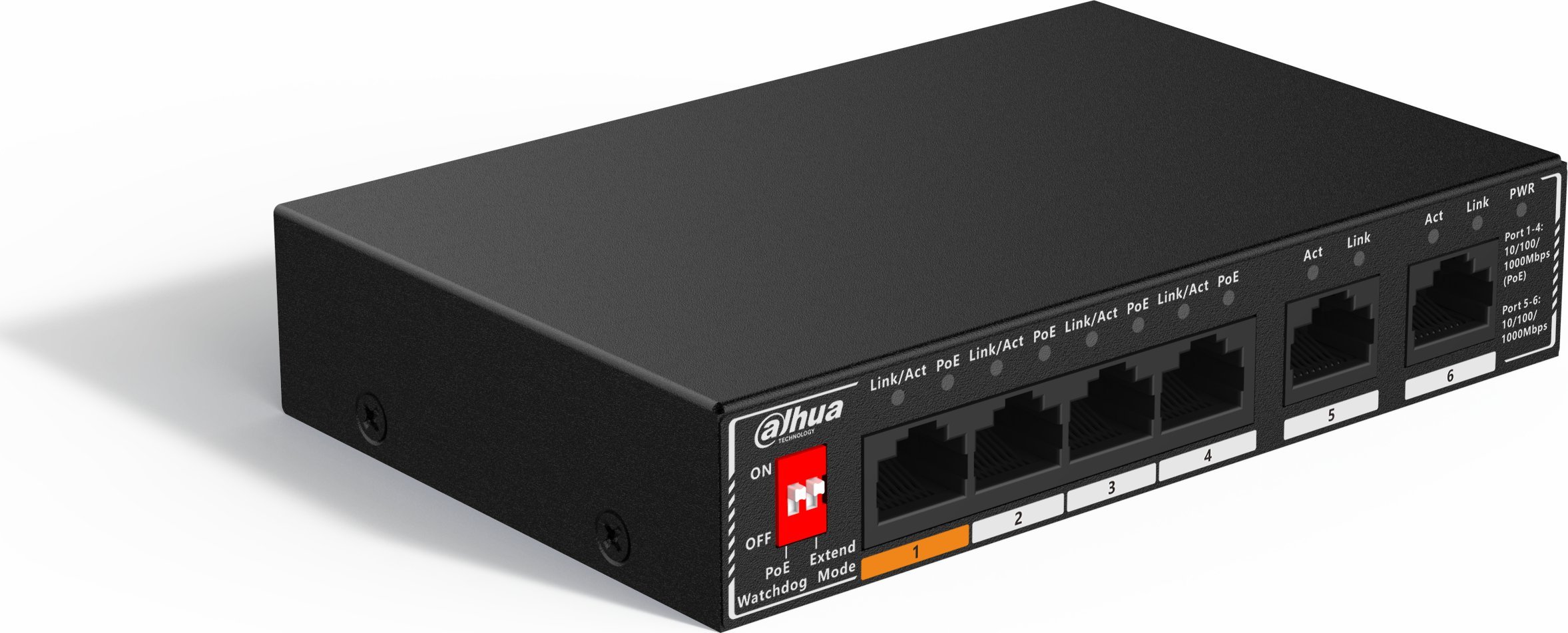 фото Комутатор некерований Dahua Technology SG1006P