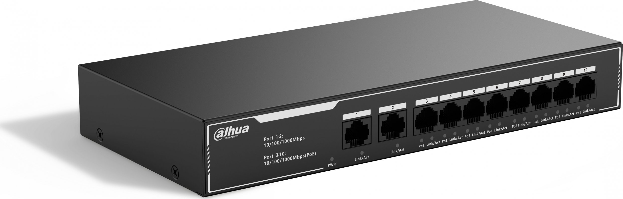 фото Комутатор некерований Dahua Technology SG1010LP