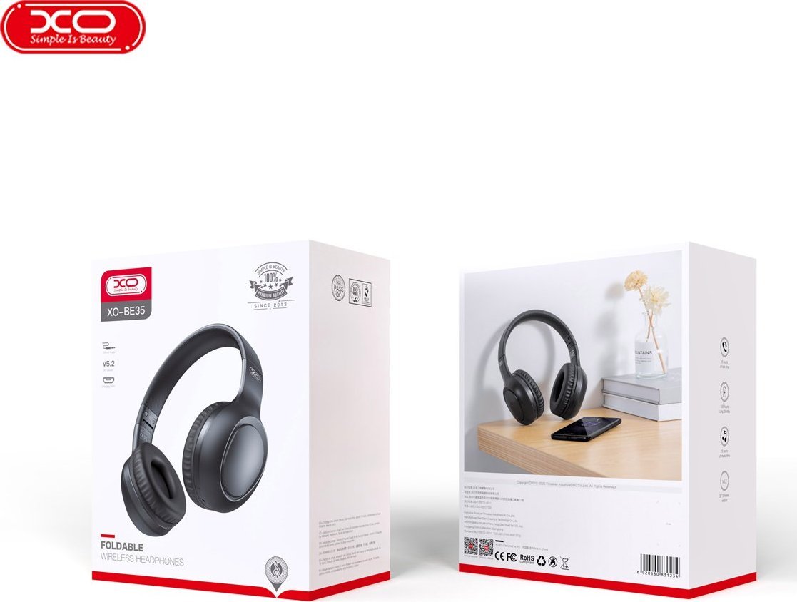 фото Навушники з мікрофоном XO BE35 Black