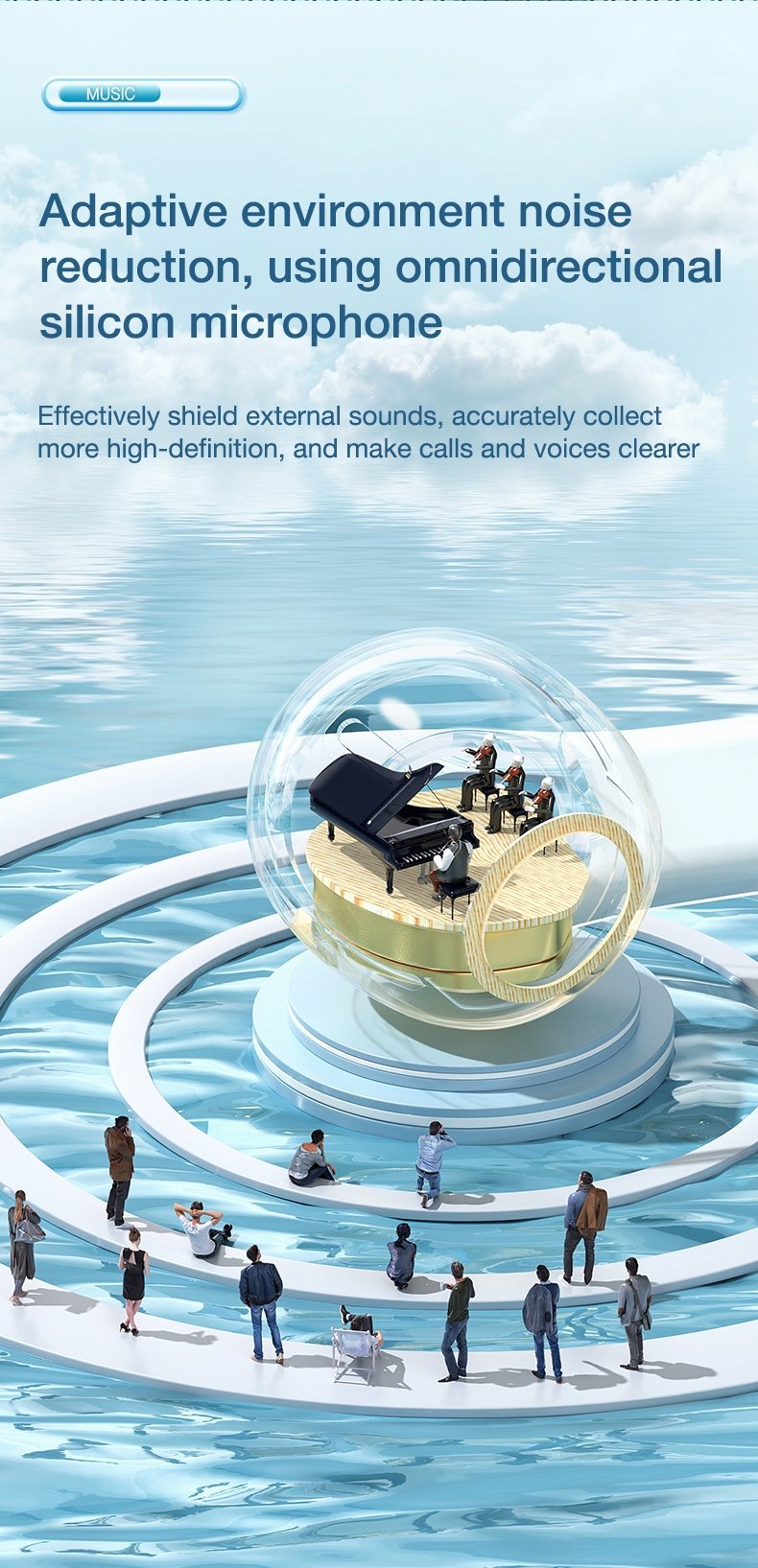 фото Навушники TWS Lenovo ThinkPlus XT95 Pro Black