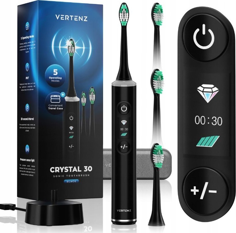 фото Електрична зубна щітка Vertenz Crystal 30 Black