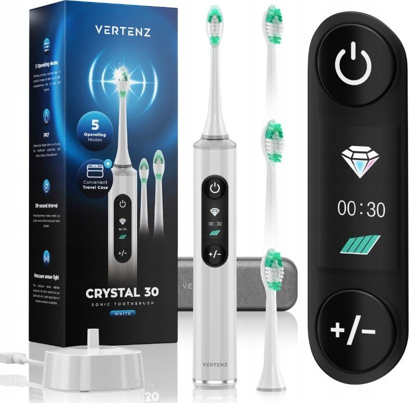 фото Електрична зубна щітка Vertenz Crystal 30 White