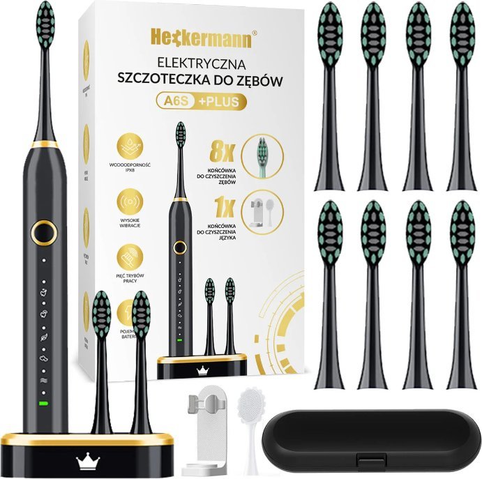 фото Електрична зубна щітка Heckermann A6S Plus Black