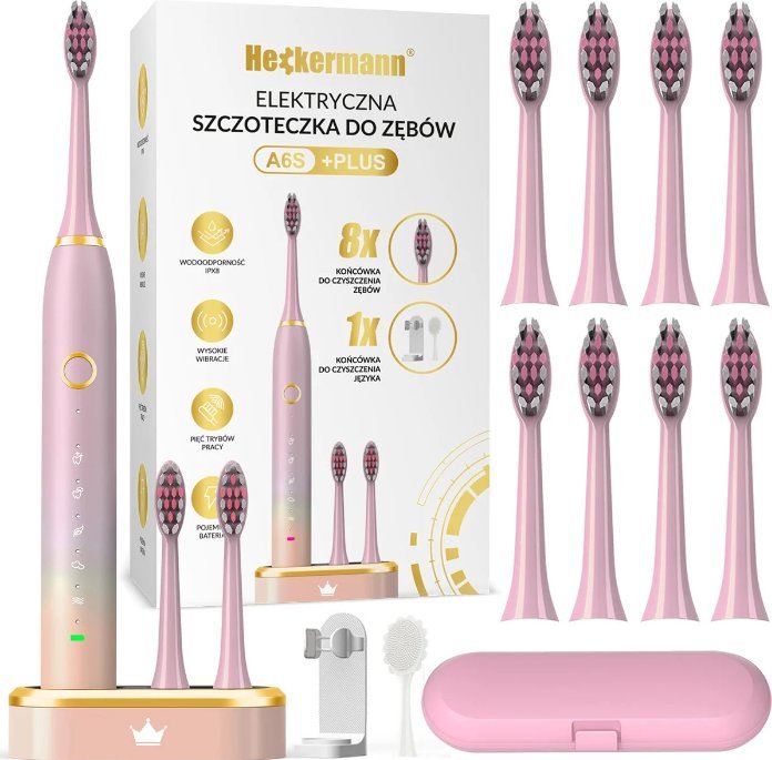 фото Електрична зубна щітка Heckermann A6S Plus Pink