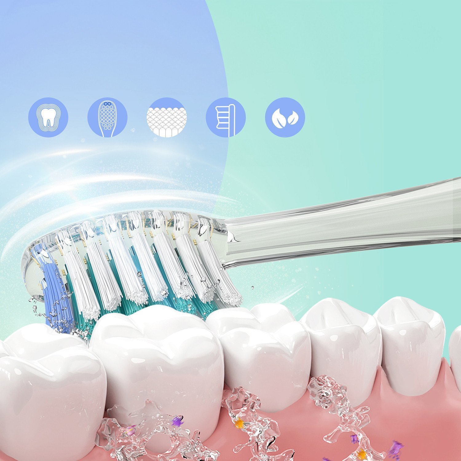 фото Електрична зубна щітка Seago SG-977 Green