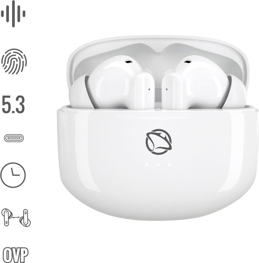 фото Навушники TWS Manta Rytmo White (MTWS008W)