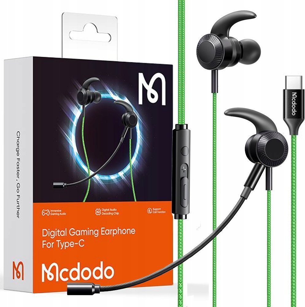 фото Навушники з мікрофоном Mcdodo Digital Green (HP-1341)
