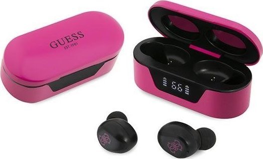 фото Навушники TWS Guess Classic Logo Magenta (GUTWST31EM)