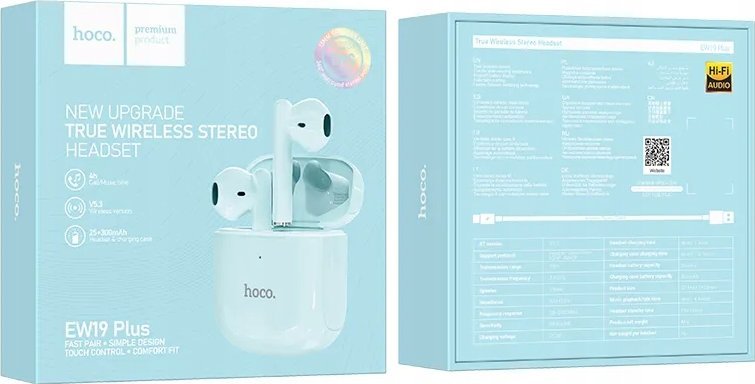 фото Навушники TWS Hoco EW19 Plus Sierra Blue