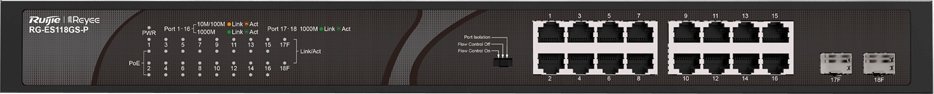 фото Комутатор некерований Ruijie Reyee RG-ES118GS-P