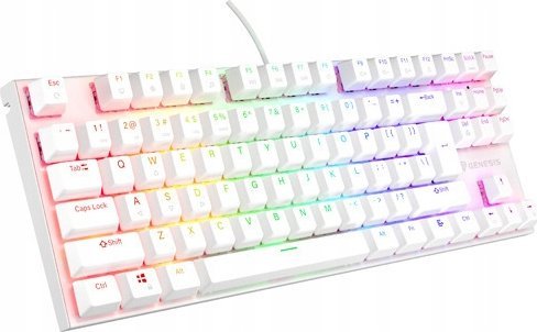 Klawiatura Genesis Genesis Thor 303 TKL RGB biała Outemu Peach Silent