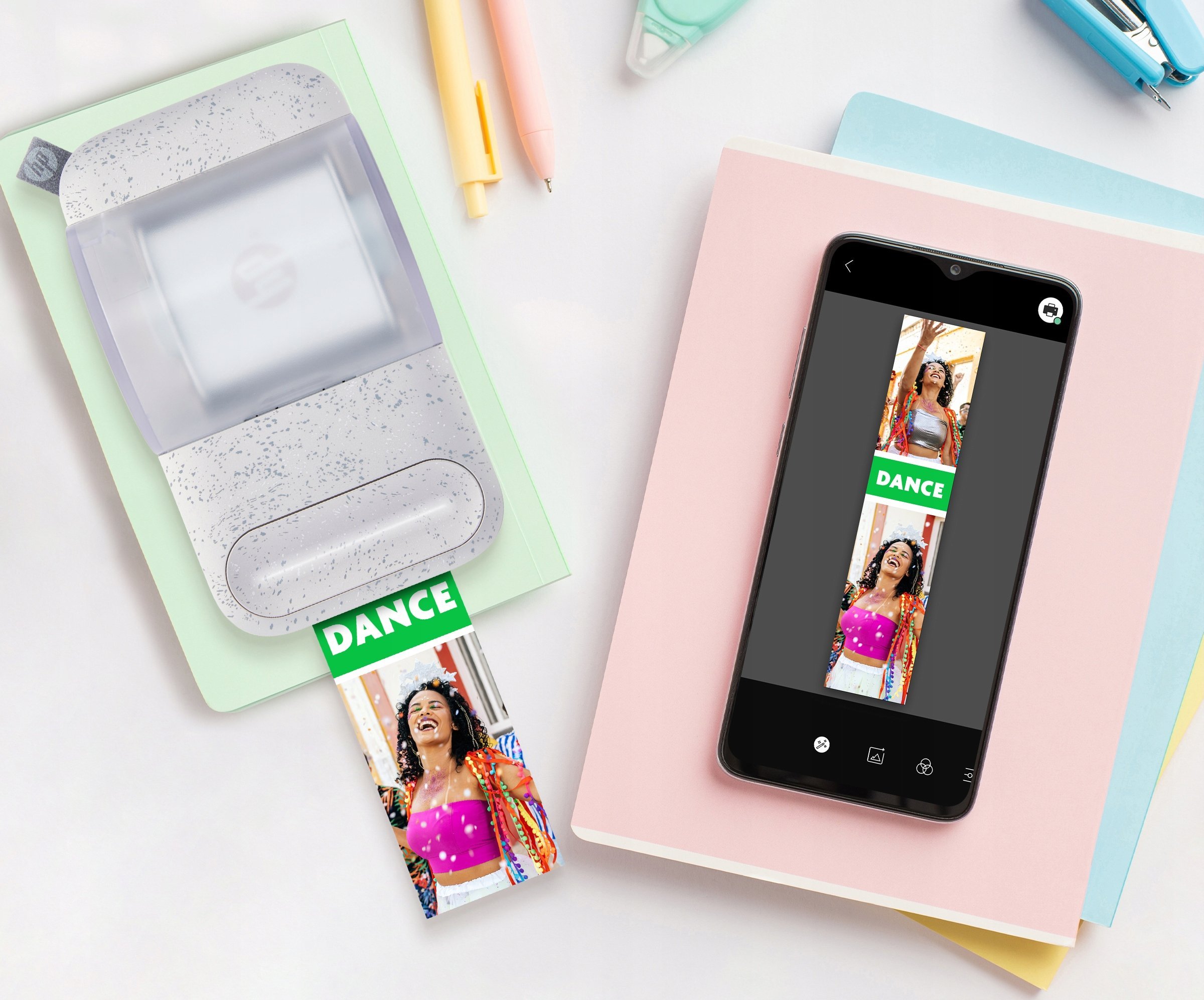 фото Принтер етикеток HP Sprocket Panorama White (SB8411)