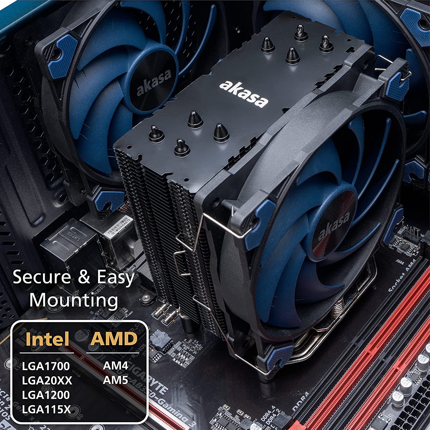 фото Повітряне охолодження Akasa Alucia H4 Plus (AK-CC4021HP01V1)