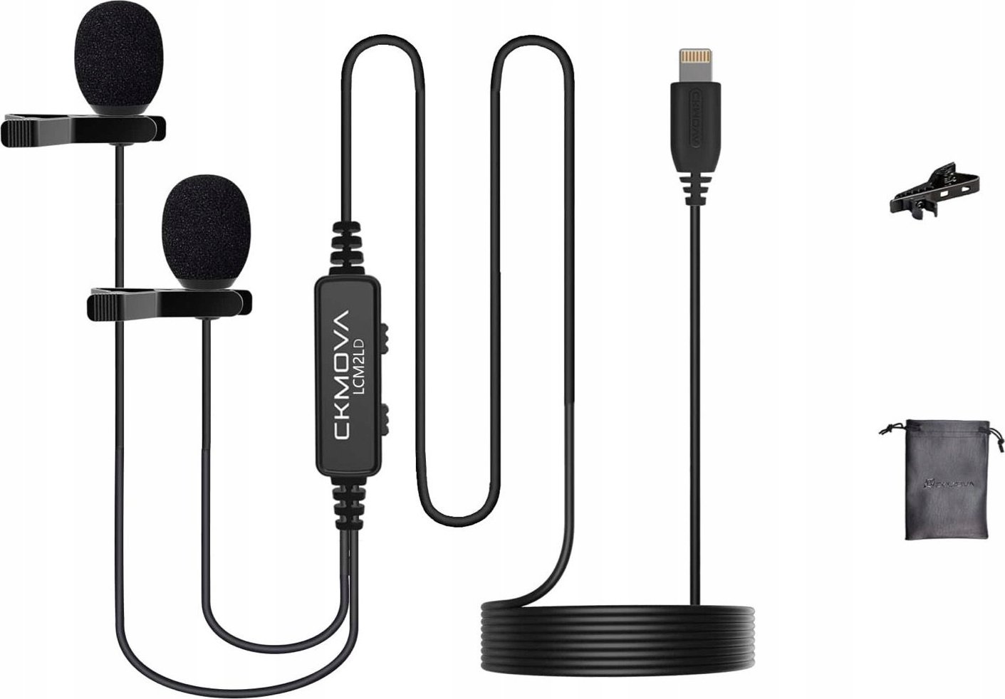 фото Мікрофон петличний/ для смартфона Ckmova LCM2LD