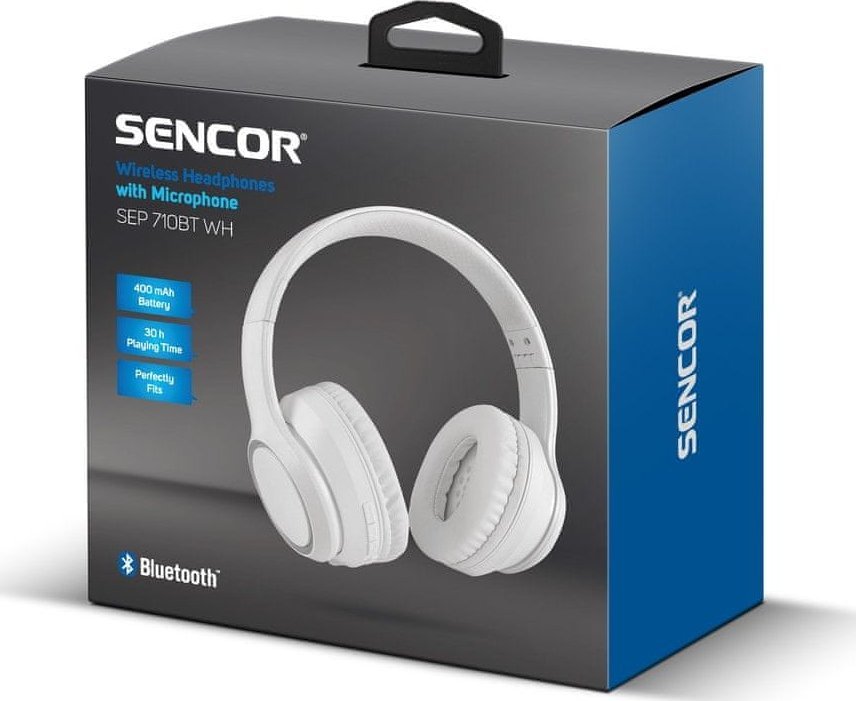 фото Навушники з мікрофоном Sencor SEP 710BT White