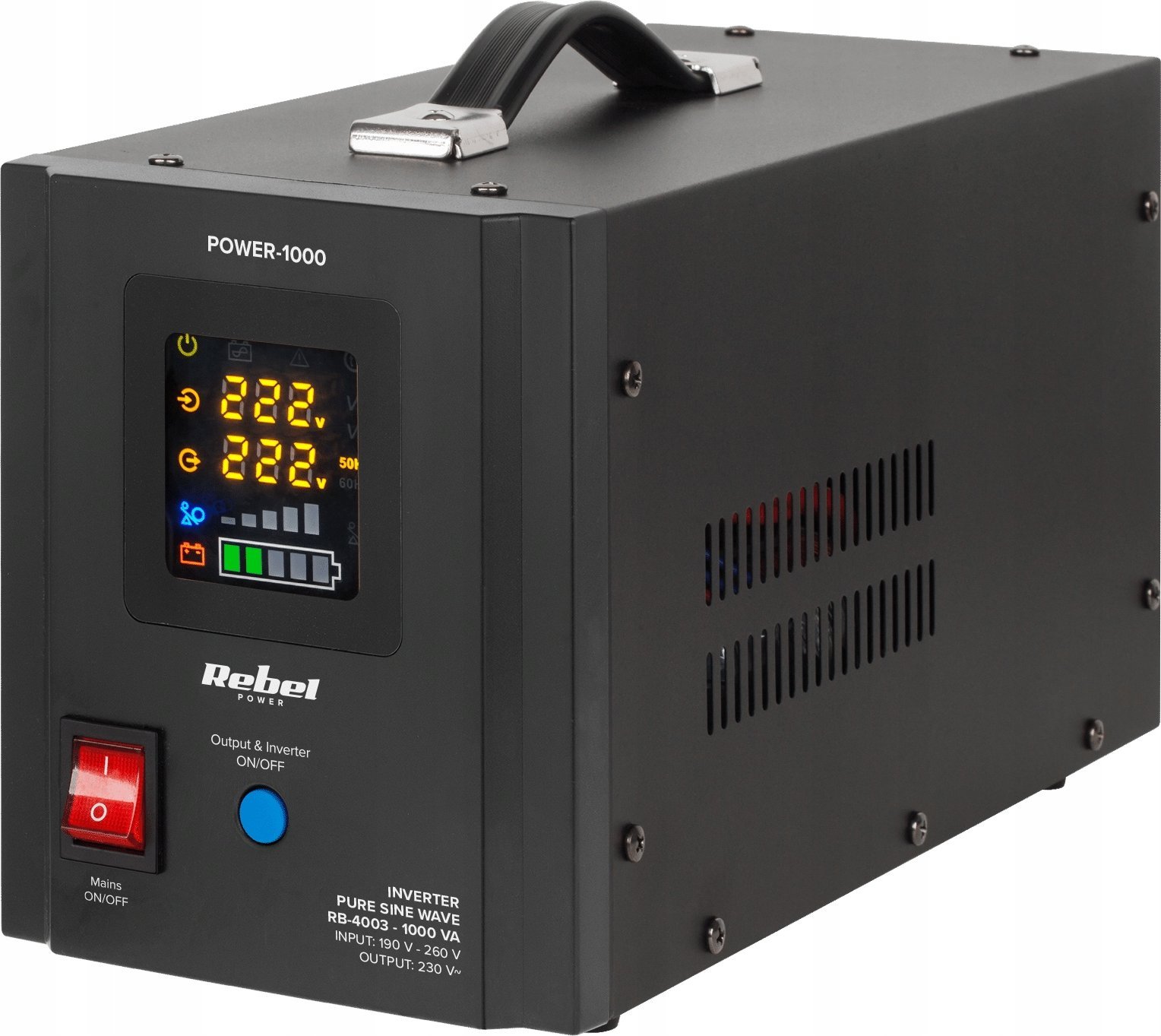 фото Лінійно-інтерактивний ДБЖ Rebel Power-1000 (RB-4003)