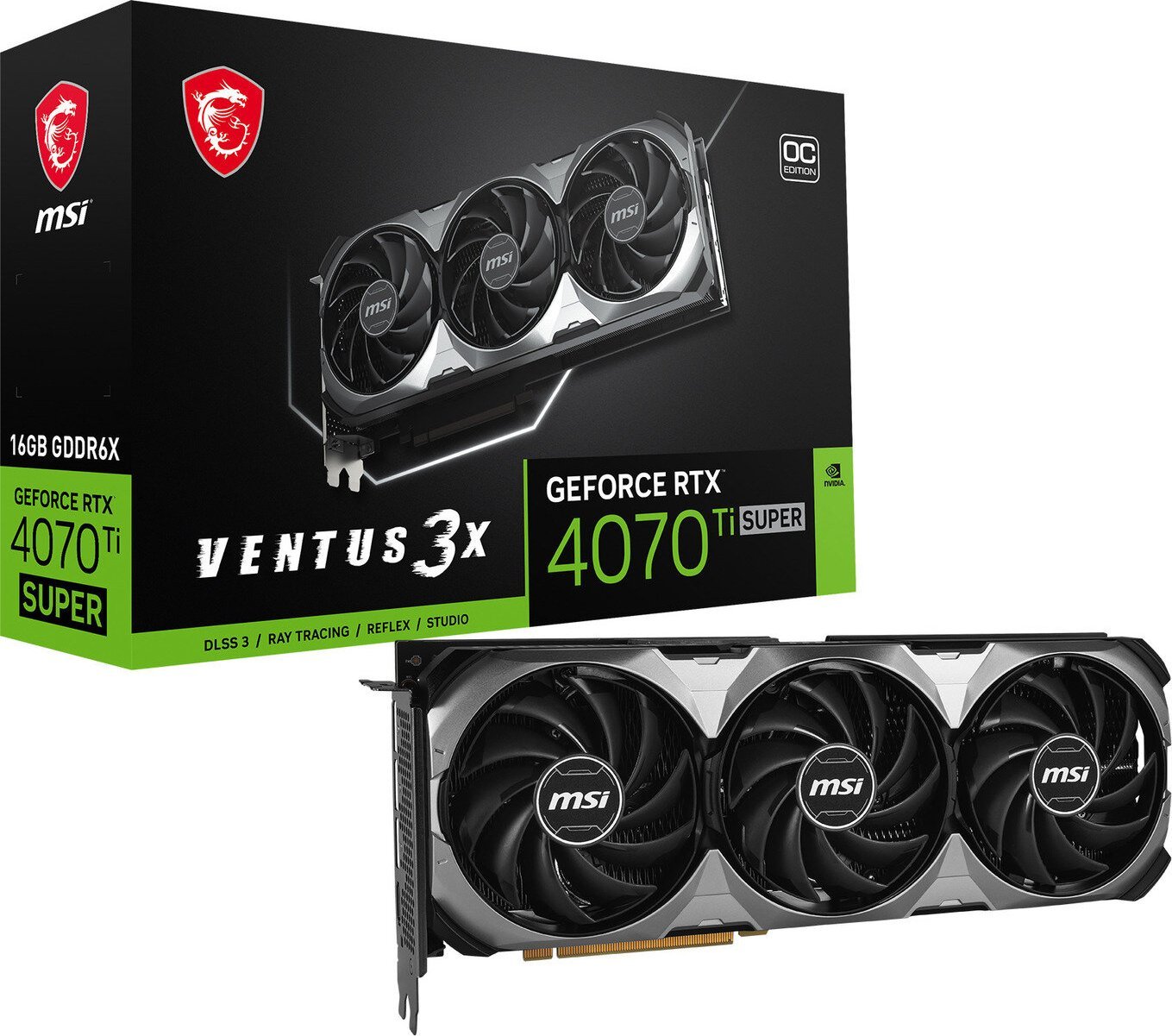 Karta graficzna MSI GeForce RTX 4070 Ti SUPER Ventus 3X OC 16GB GDDR6X