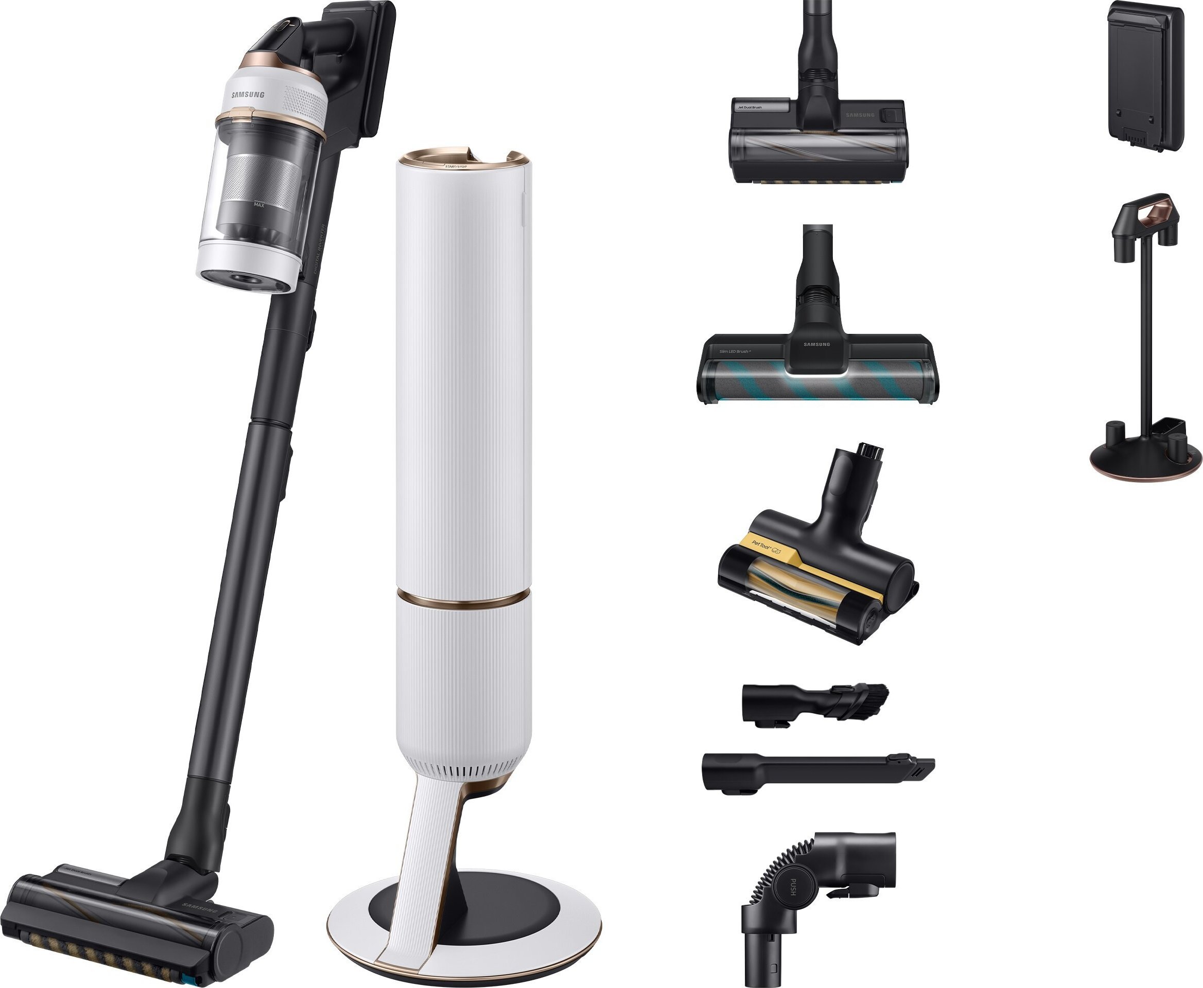 фото Вертикальний + ручний пилосос (2в1) Samsung Bespoke Jet Plus Complete VS20B95843W/GE