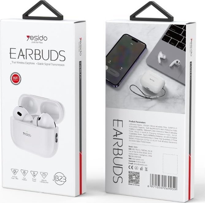 фото Навушники TWS Yesido JB23 White