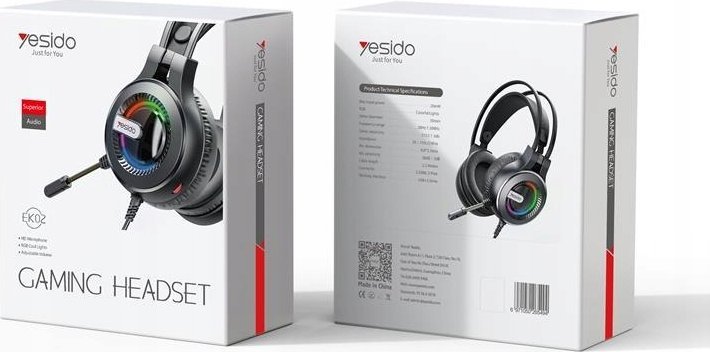 фото Навушники з мікрофоном Yesido EK02 Black