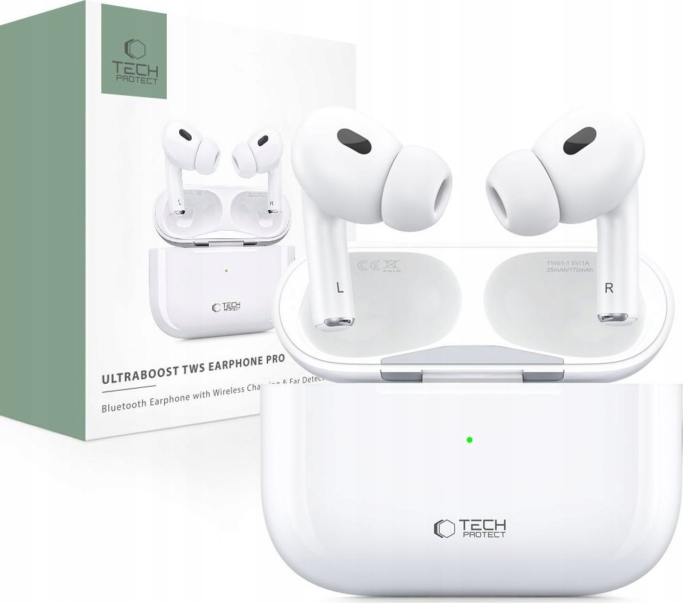 фото Навушники TWS Tech-Protect Earphone Pro White (THP2742)
