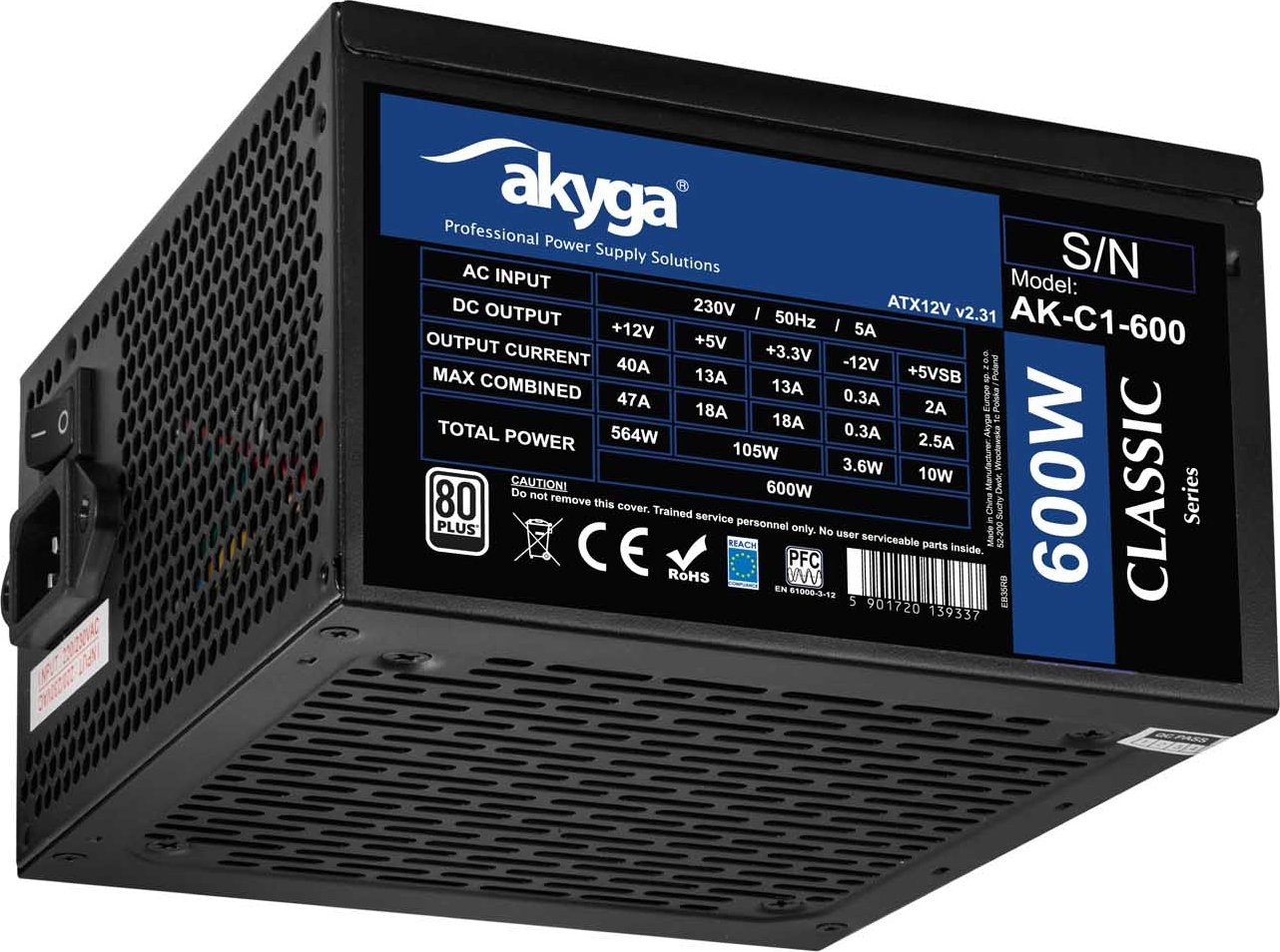 Zasilacz Akyga AK-C1-600 600W