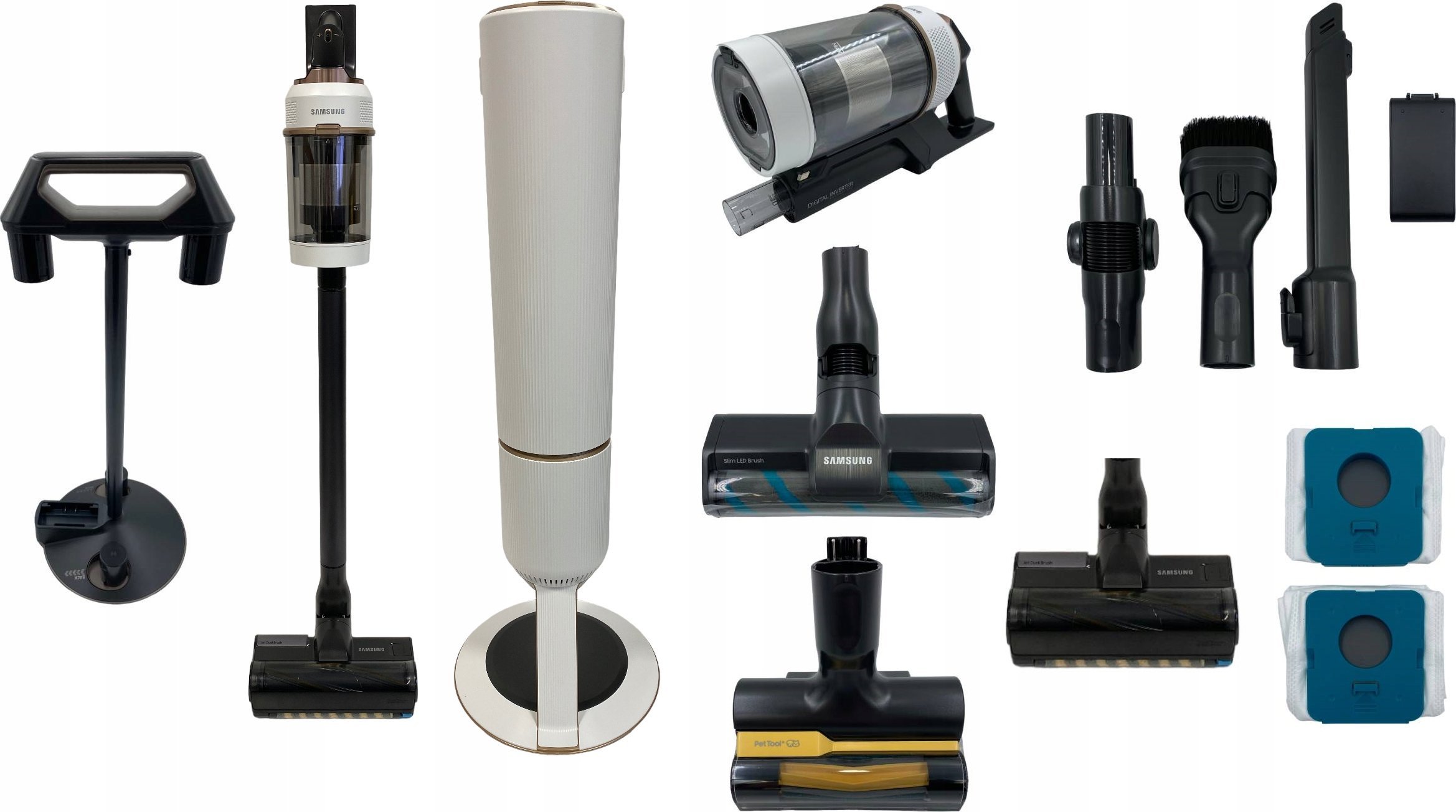 фото Вертикальний + ручний пилосос (2в1) Samsung Bespoke Jet Plus Complete VS20B95843W/WA