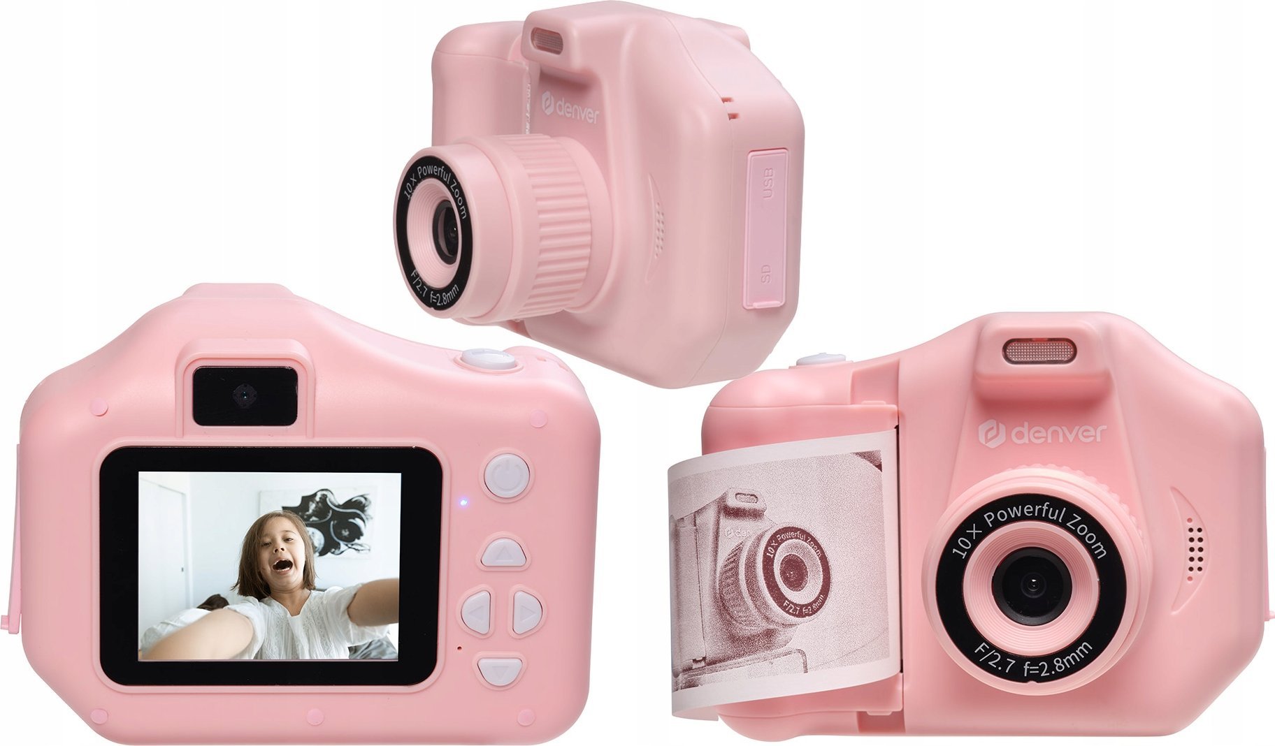фото Компактний фотоапарат Denver KPC-1370 Pink Kids