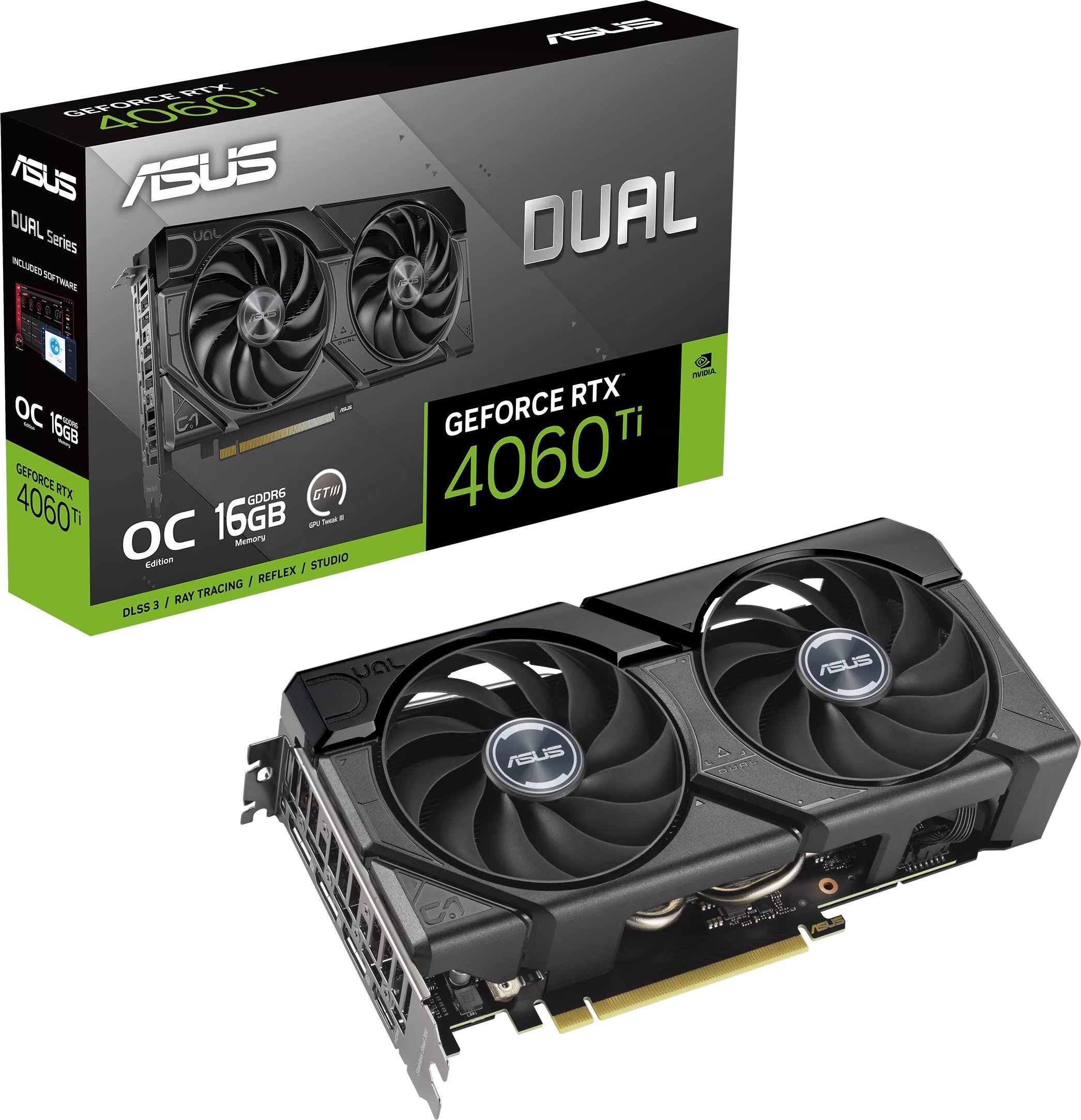 фото Відеокарта Asus GeForce RTX 4060 Ti Dual EVO OC 16GB (DUAL-RTX4060TI-O16G-EVO)