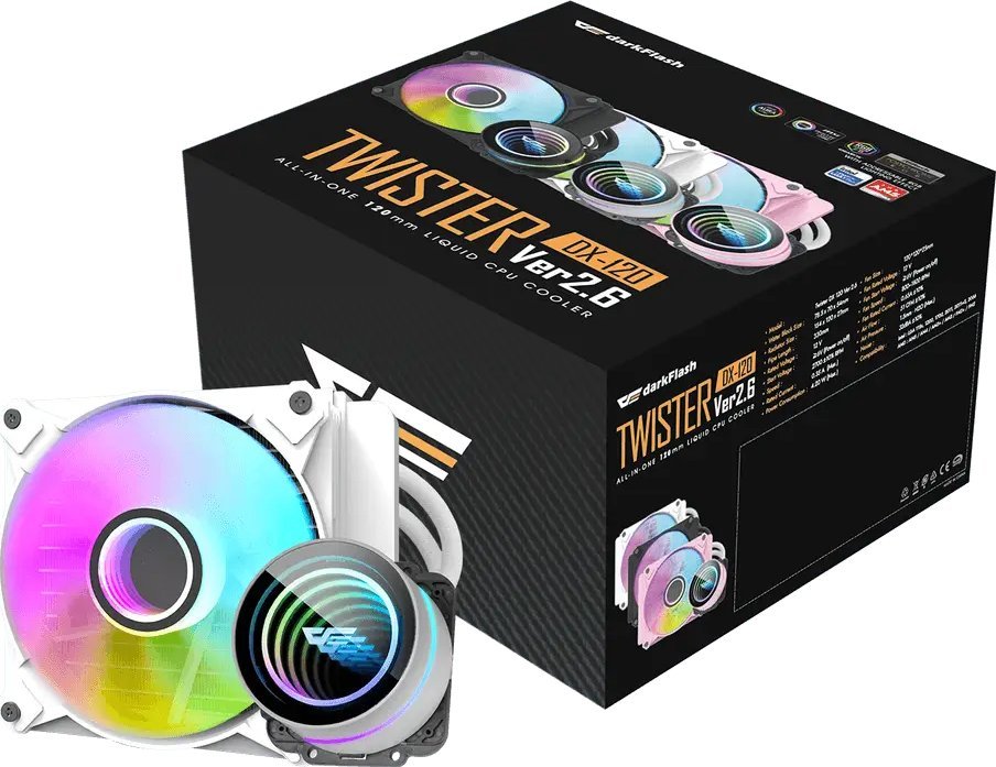 фото Водяне охолодження Darkflash DX120 V2.6 White