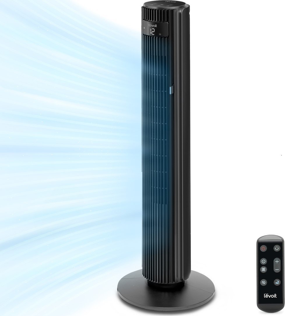 фото Вентилятор колона Levoit TempSense 42 Black