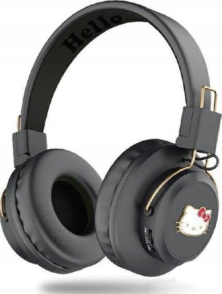 фото Навушники з мікрофоном Hello Kitty Metal Logo Round Shape Black