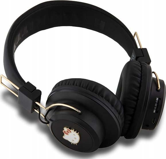 фото Навушники з мікрофоном Hello Kitty Metal Logo Round Shape Black