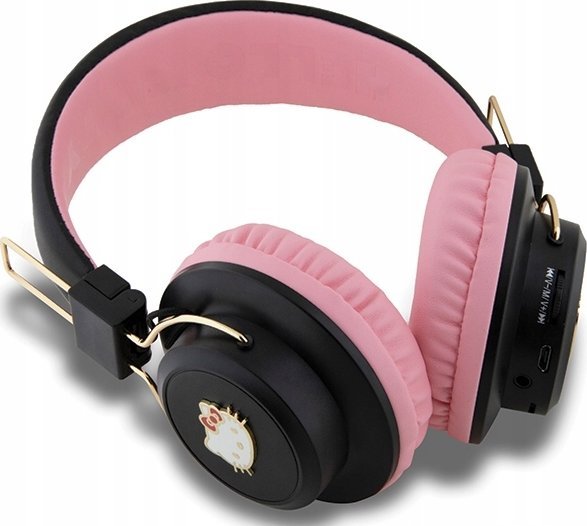 фото Навушники з мікрофоном Hello Kitty Metal Logo Round Shape Pink