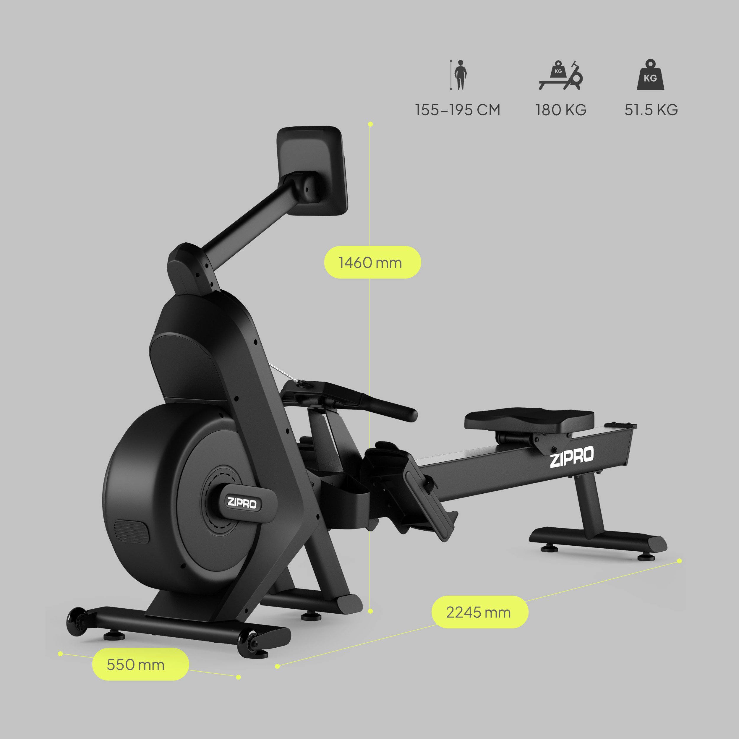 фото Веслувальний тренажер Zipro Power 10