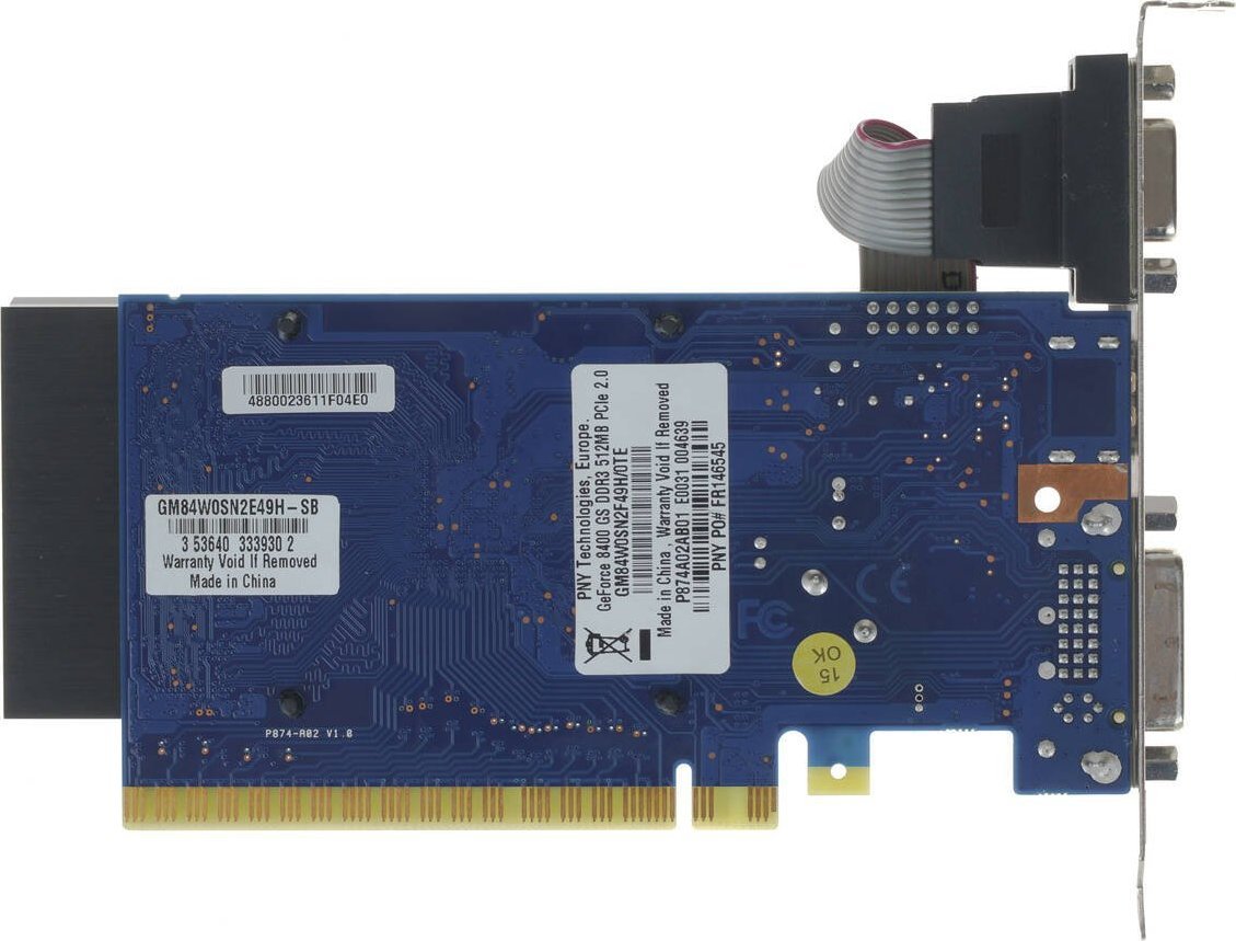 фото Відеокарта PNY GeForce 8400GS 512MB DDR3 (FR146545)
