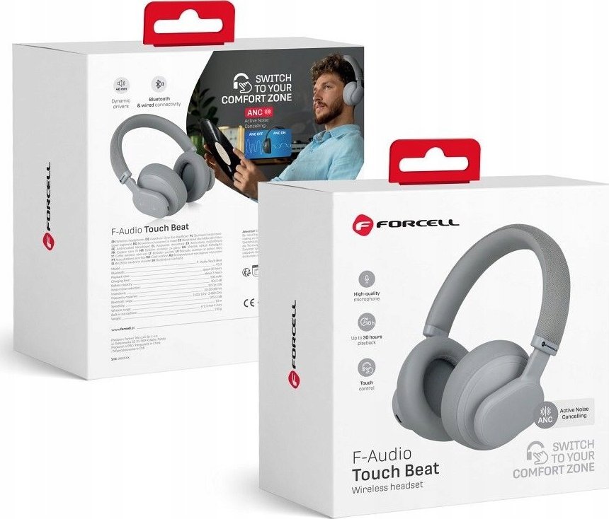 фото Навушники TWS Forcell F-Audio Touch Beat Gray