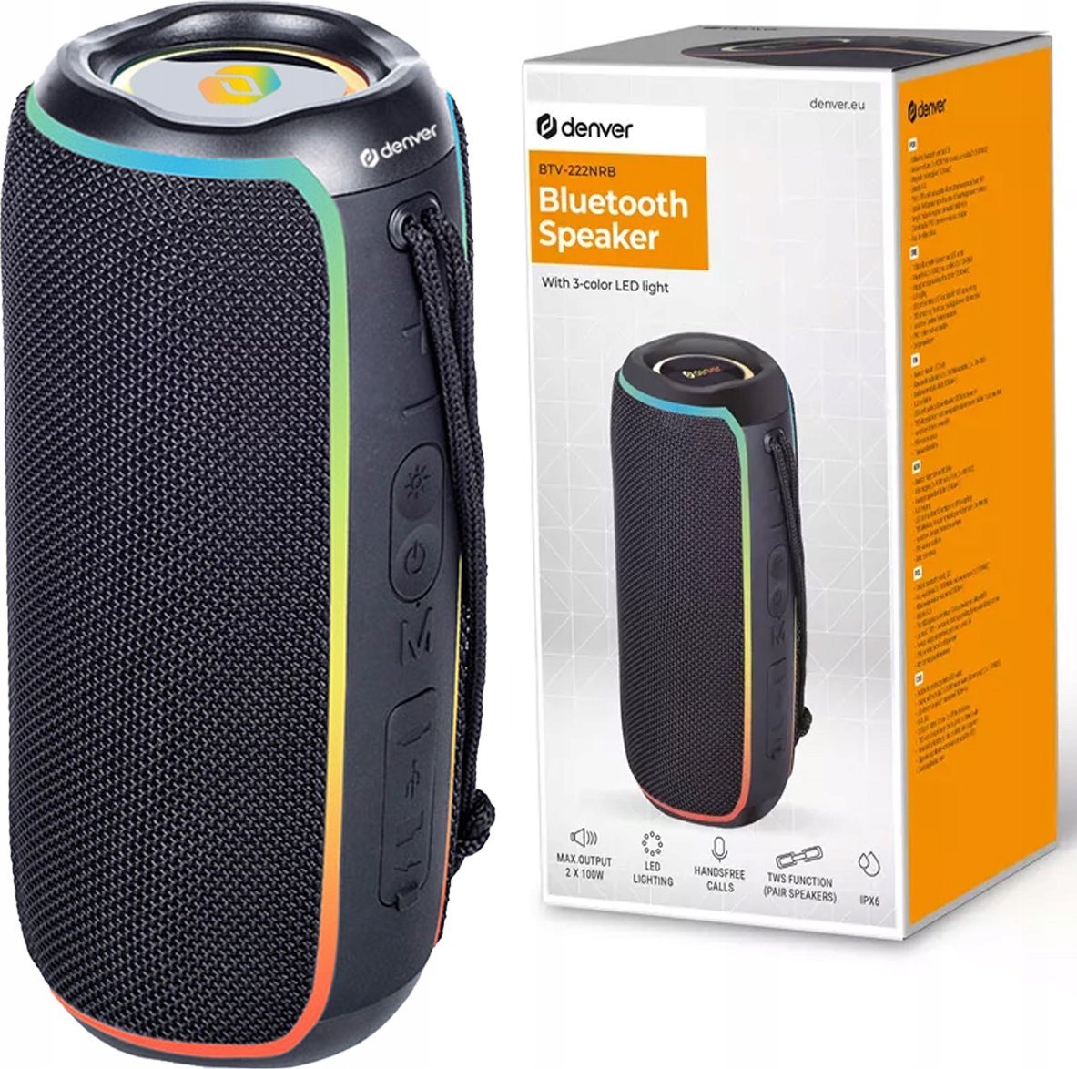 фото Портативна колонка Denver BTV-222NRB