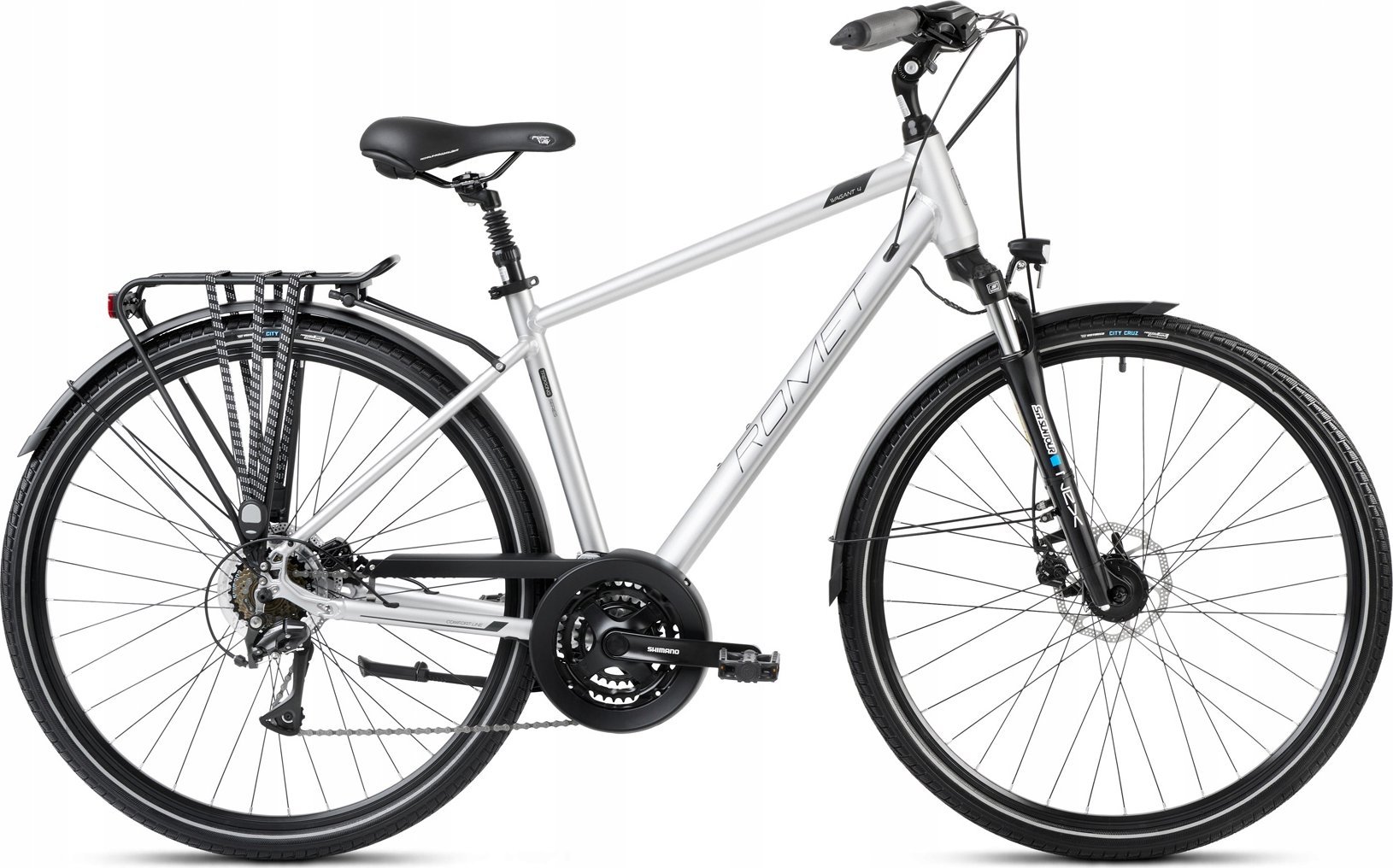 фото Велосипед туристичний Romet Wagant 4 2024 Silver-Black-19