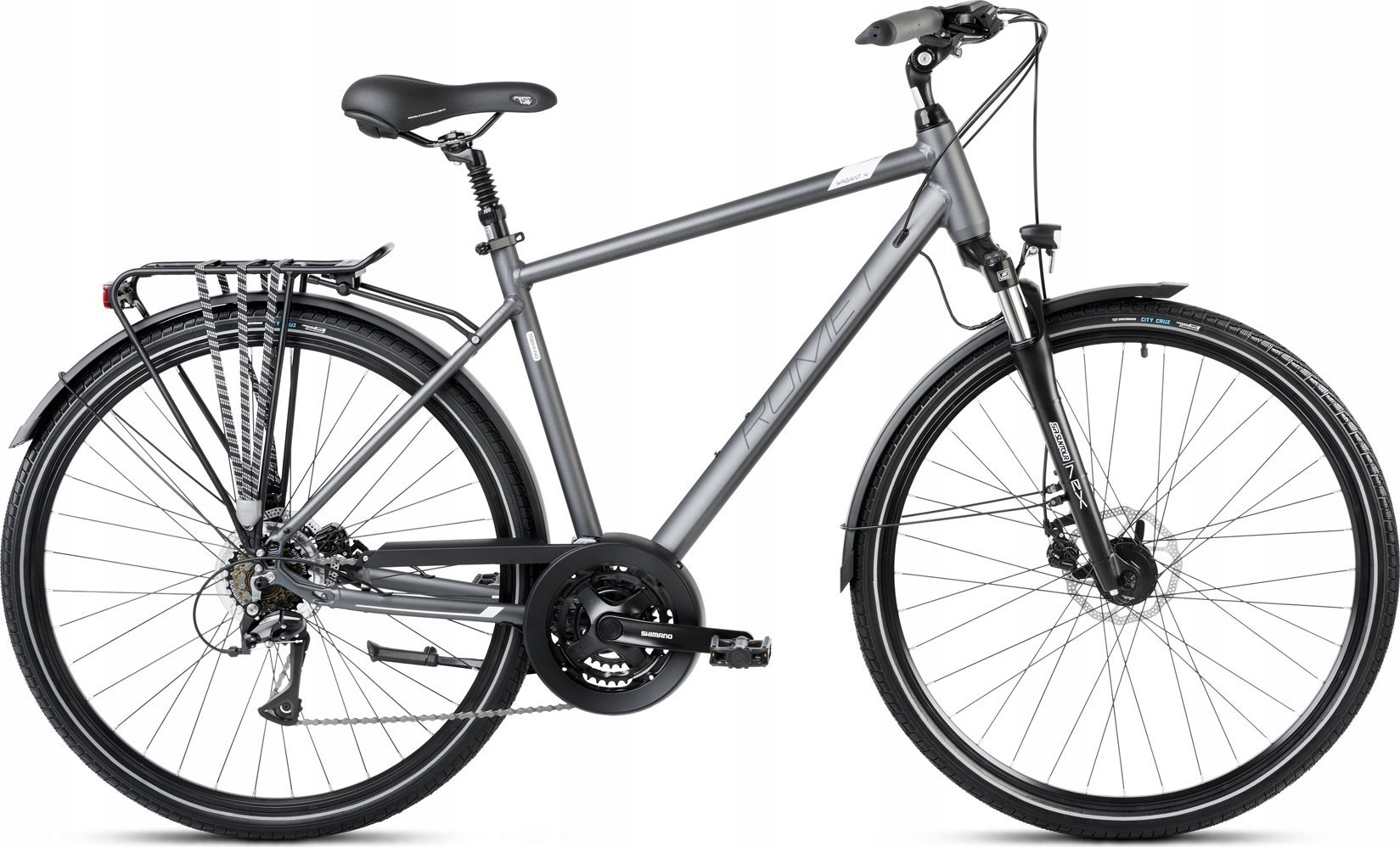 фото Велосипед туристичний Romet Wagant 4 2024 Graphite-White-19