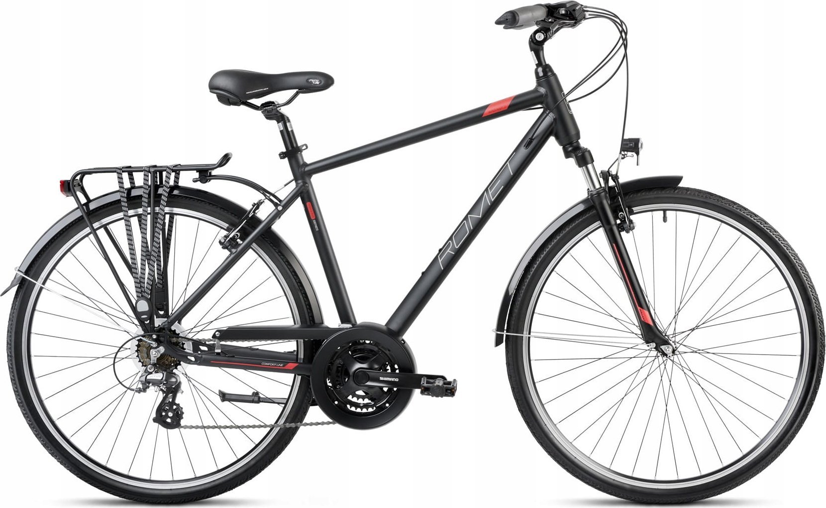 фото Велосипед туристичний Romet Wagant 1 2024 Black-Red-19