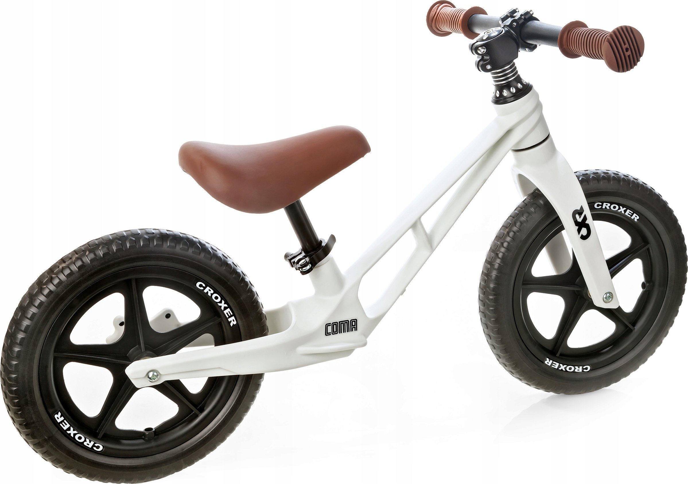 фото Дитячий двоколісний велосипед Croxer Coma White/Brown