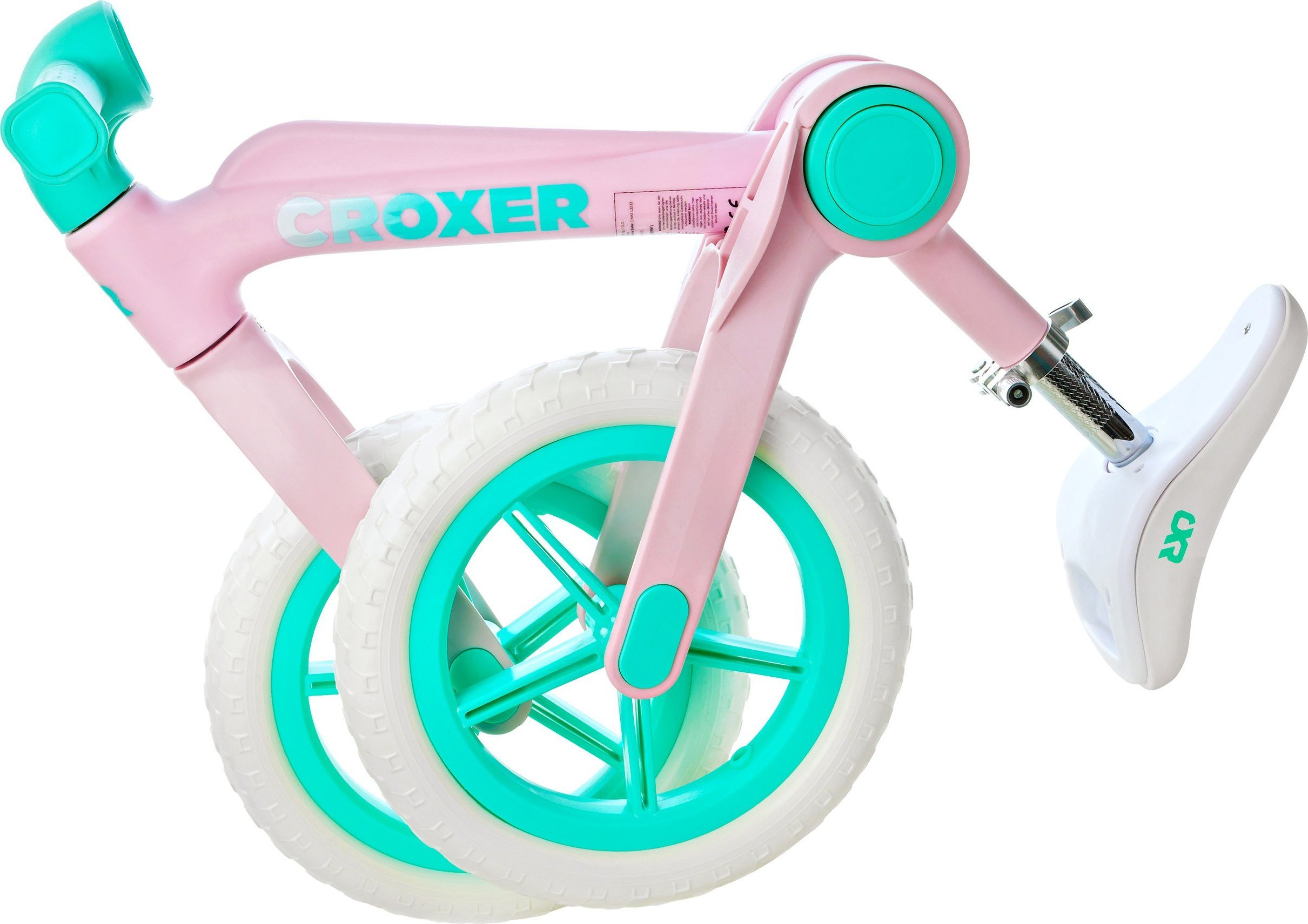 фото Дитячий двоколісний велосипед Croxer Foldi Mint/Pink
