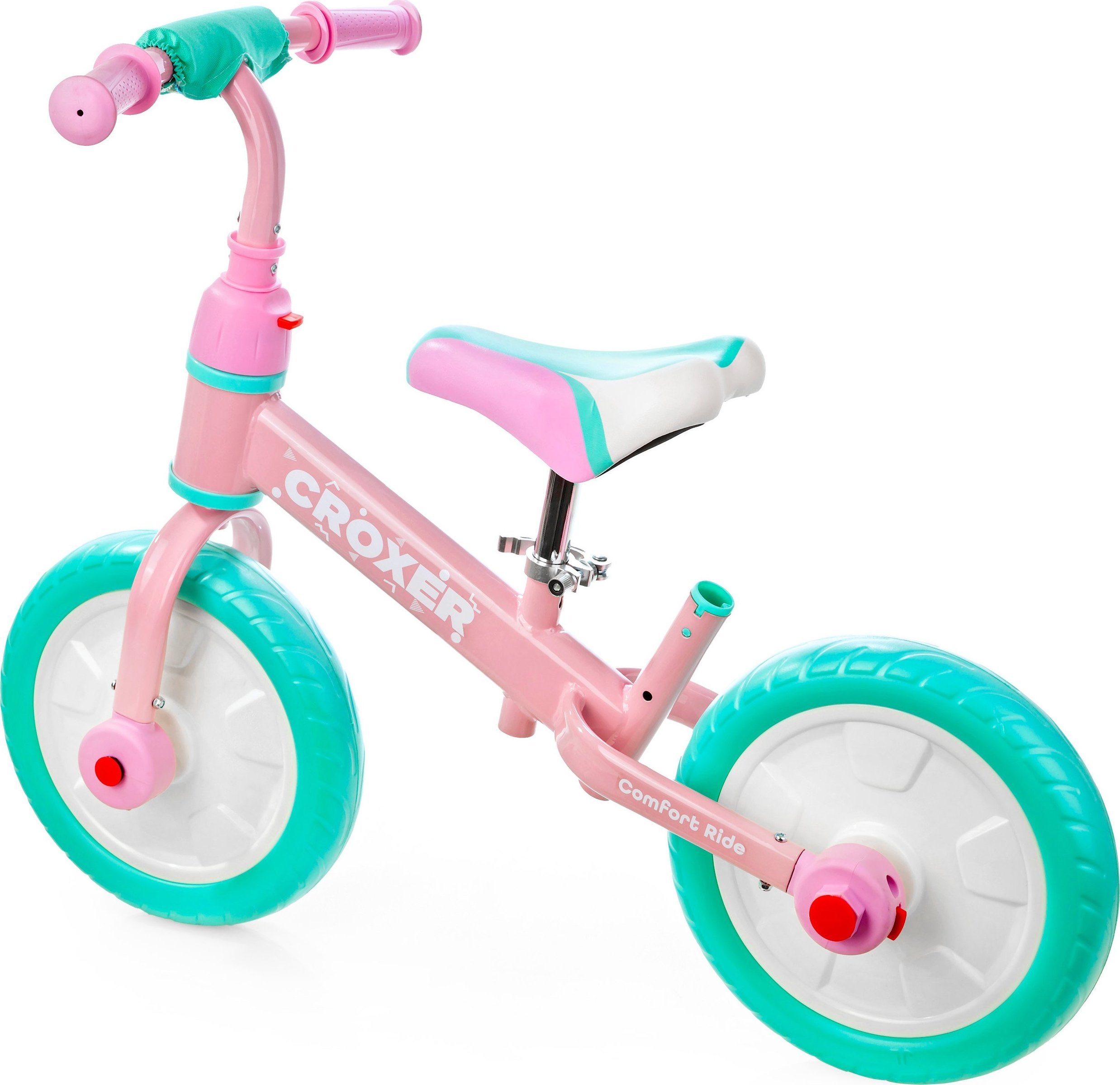 фото Дитячий двоколісний велосипед Croxer Duos Mint/Pink
