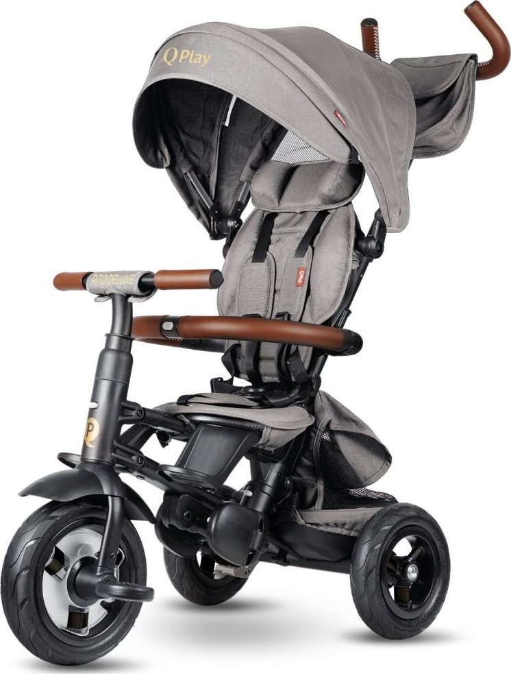 фото Дитячий триколісний велосипед Qplay Rito Deluxe Rubber Grey