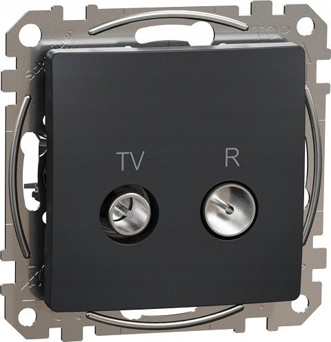 SCHNEIDERE Gniazdo R/TV Schneider Sedna Design SDD114471R końcowe 4dB czarny antracyt Design & Elements